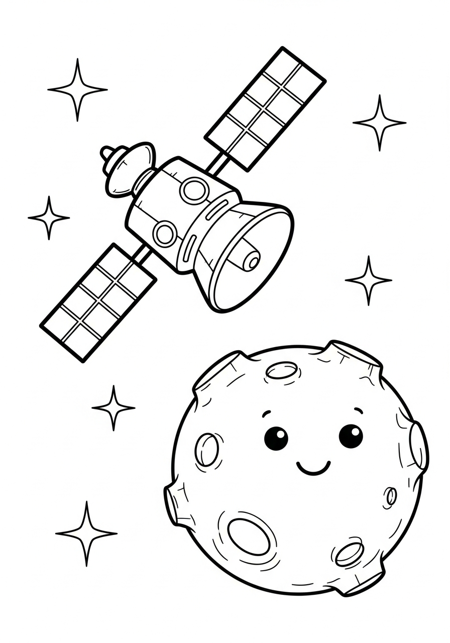 satellite immagini da colorare per bambini