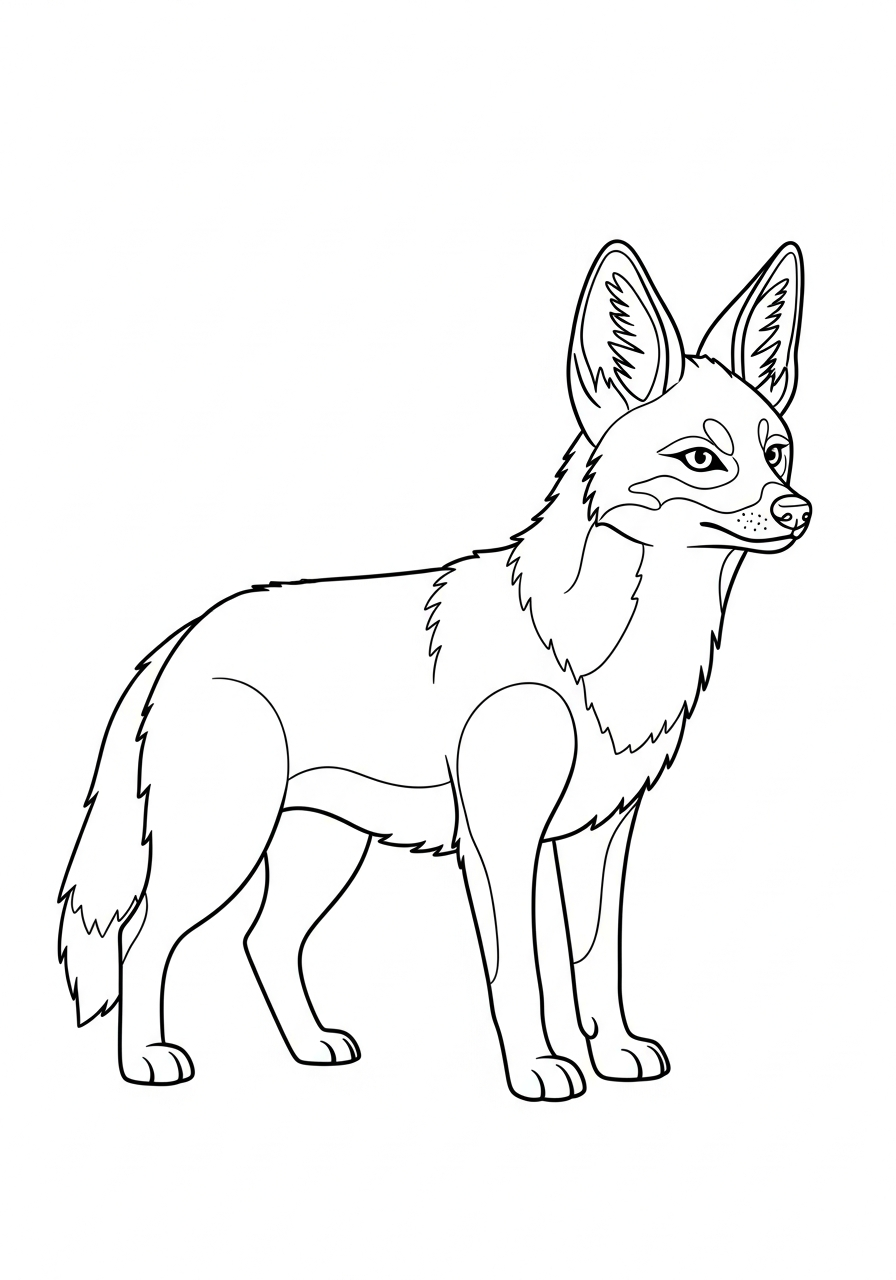 disegni sciacallo da colorare e stampare