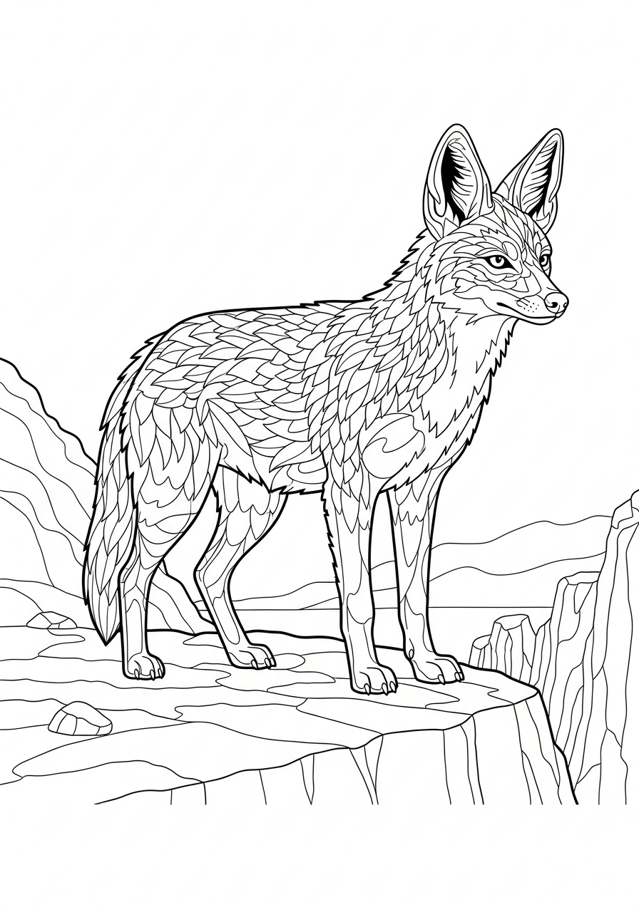 disegni di sciacallo da colorare