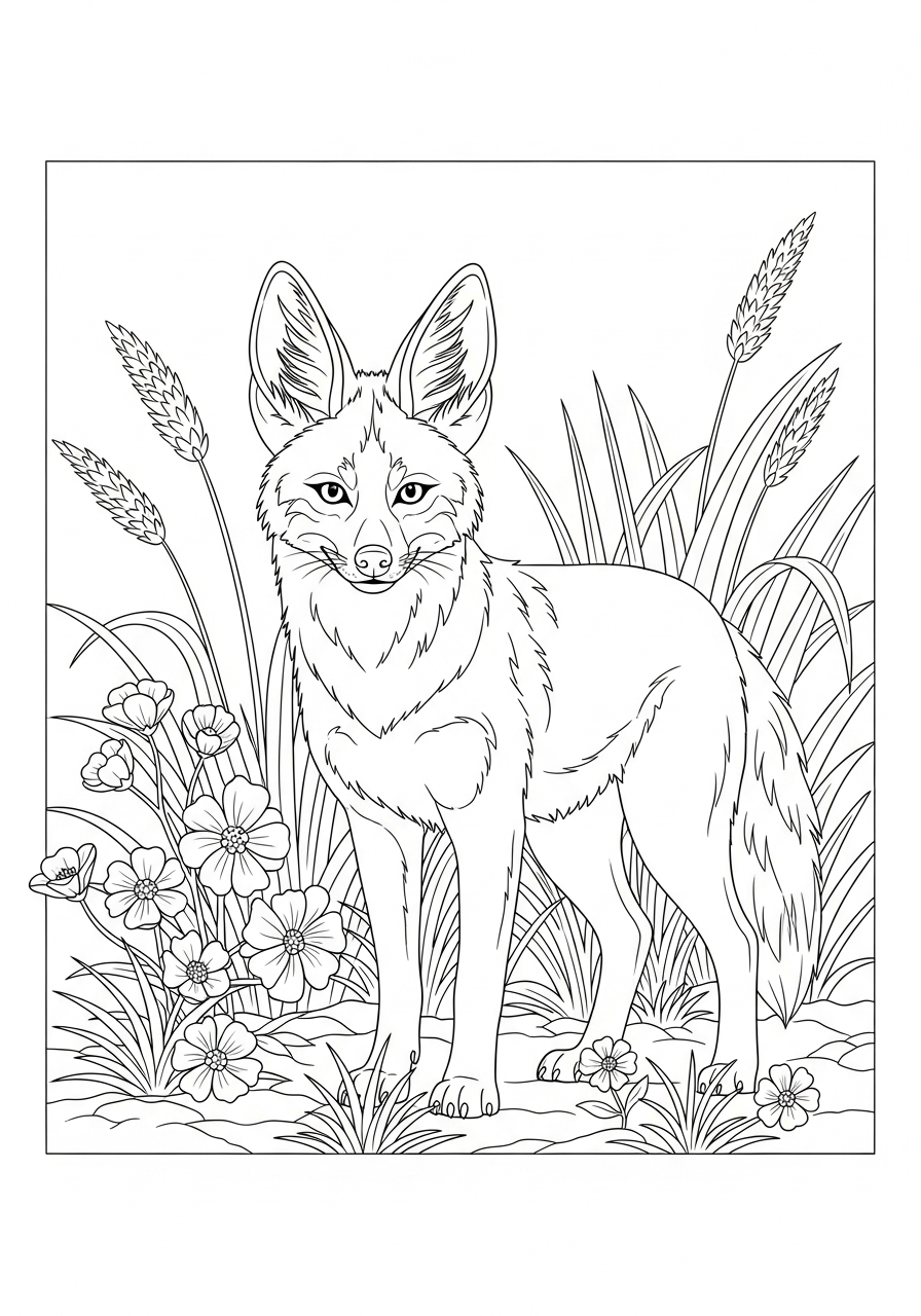 immagini di sciacallo da colorare e stampare