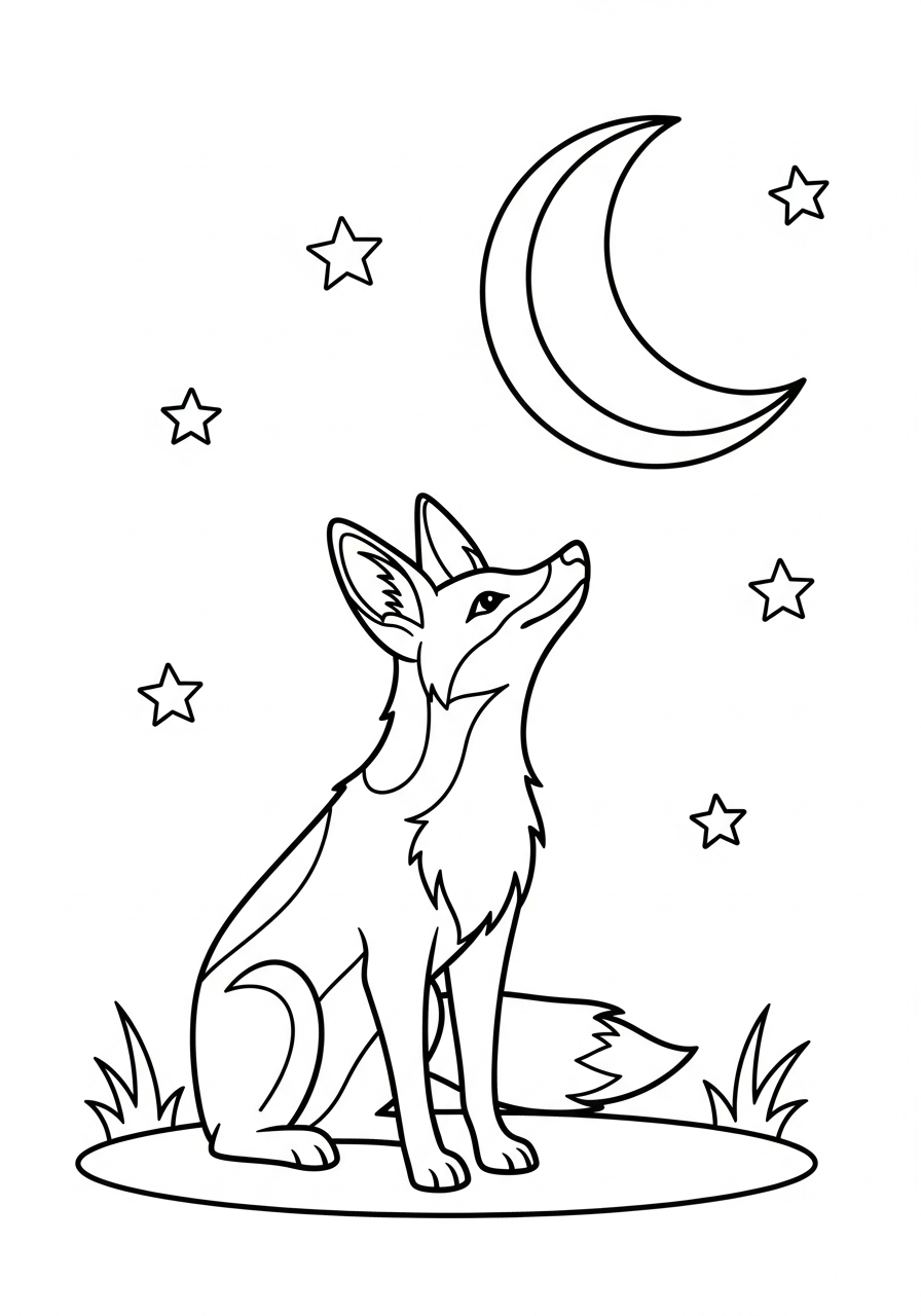 disegni sciacallo da colorare gratis