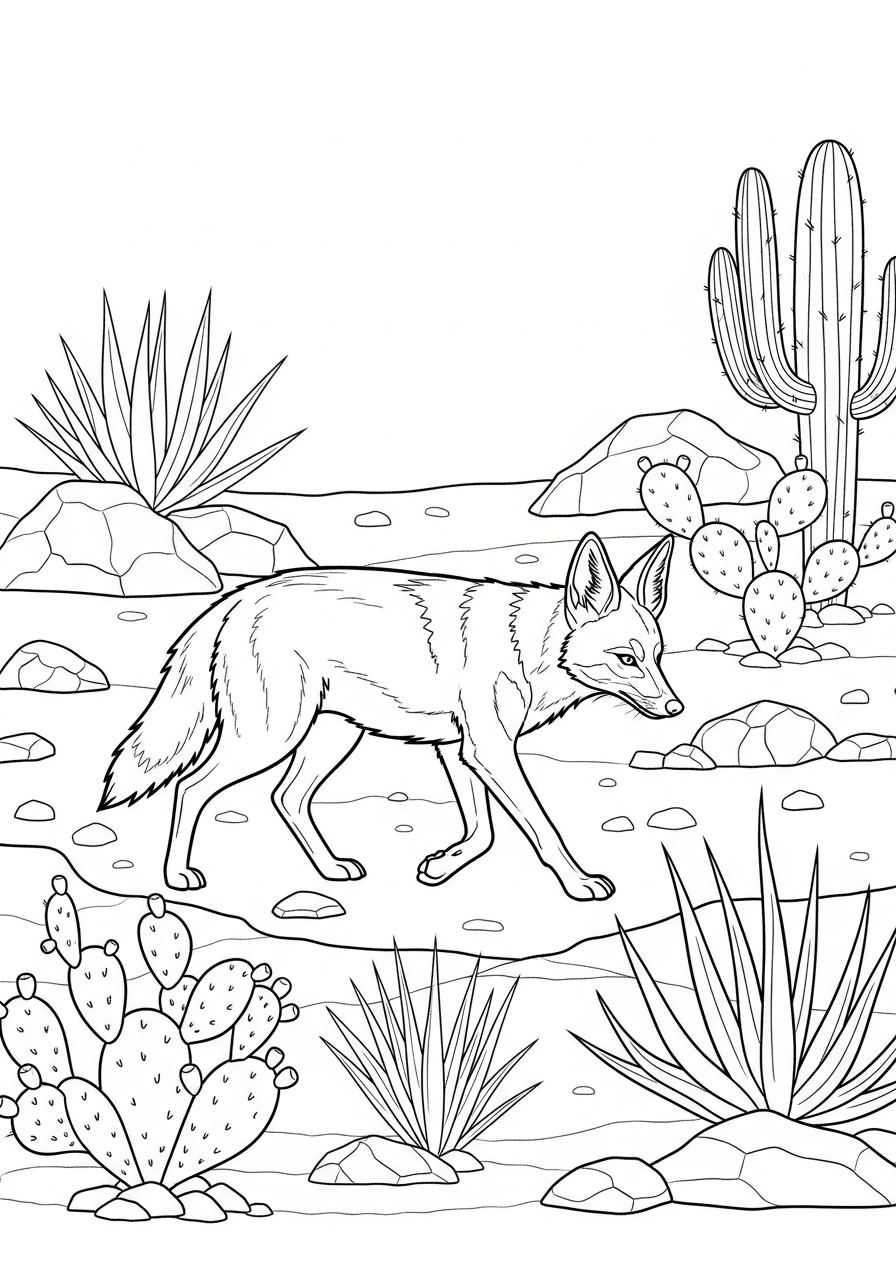 disegni da colorare sciacallo