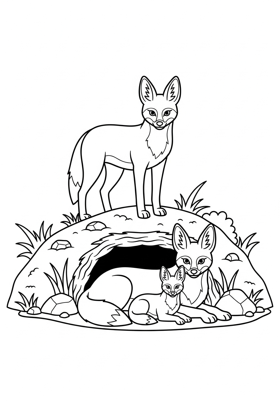 disegni di sciacallo da colorare e stampare gratis 1