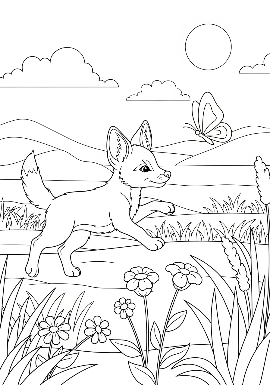 disegni di sciacallo da colorare per bambini