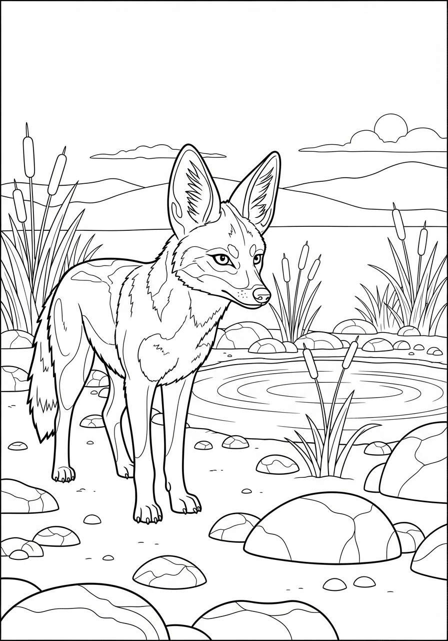 immagine di sciacallo da colorare