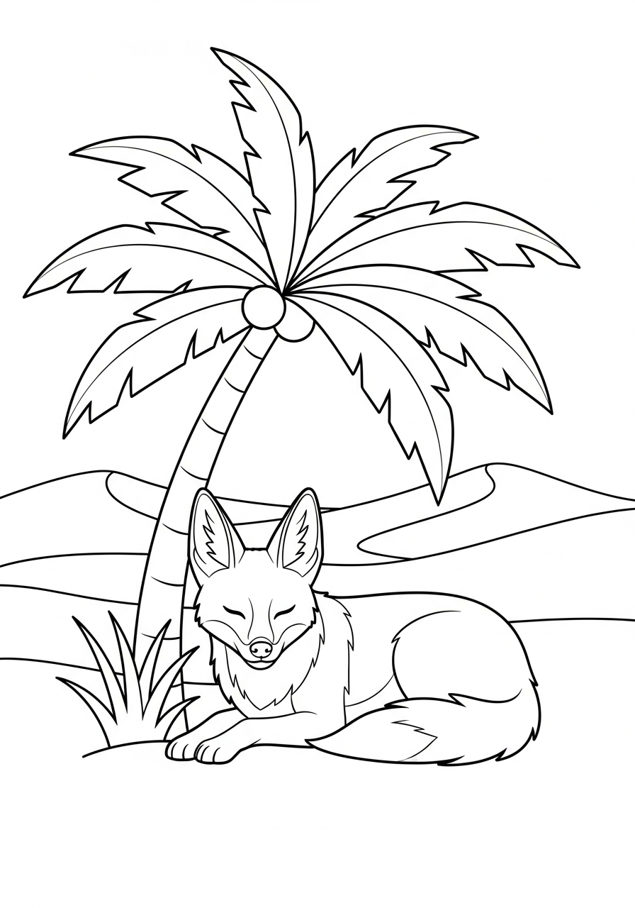 sciacallo da stampare e colorare per bambini