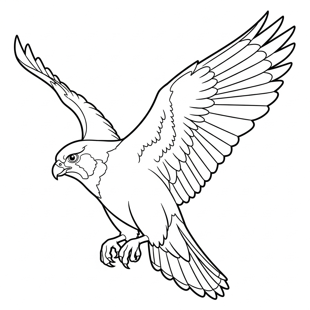 Falco da colorare thumbnail