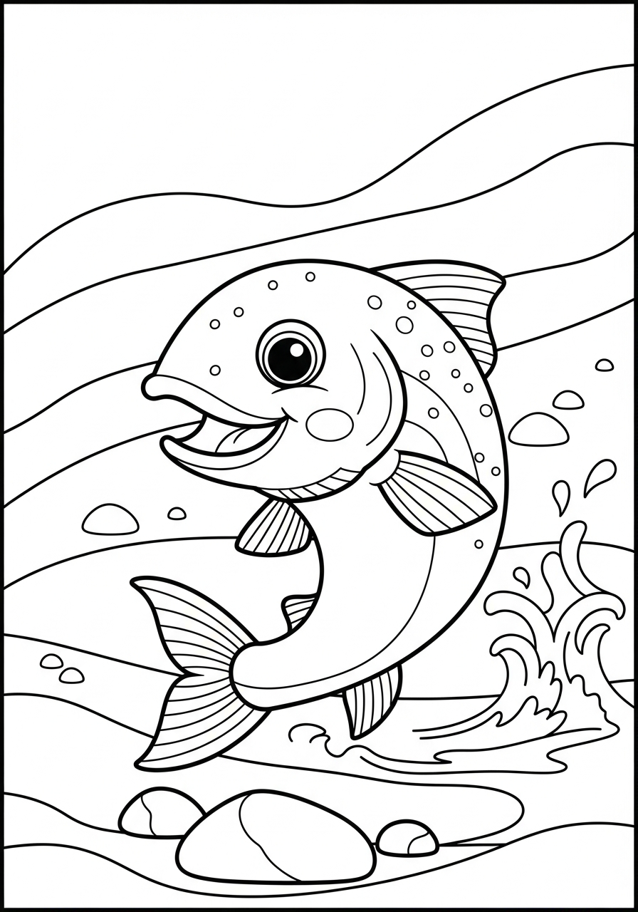 immagini di salmone da colorare e stampare