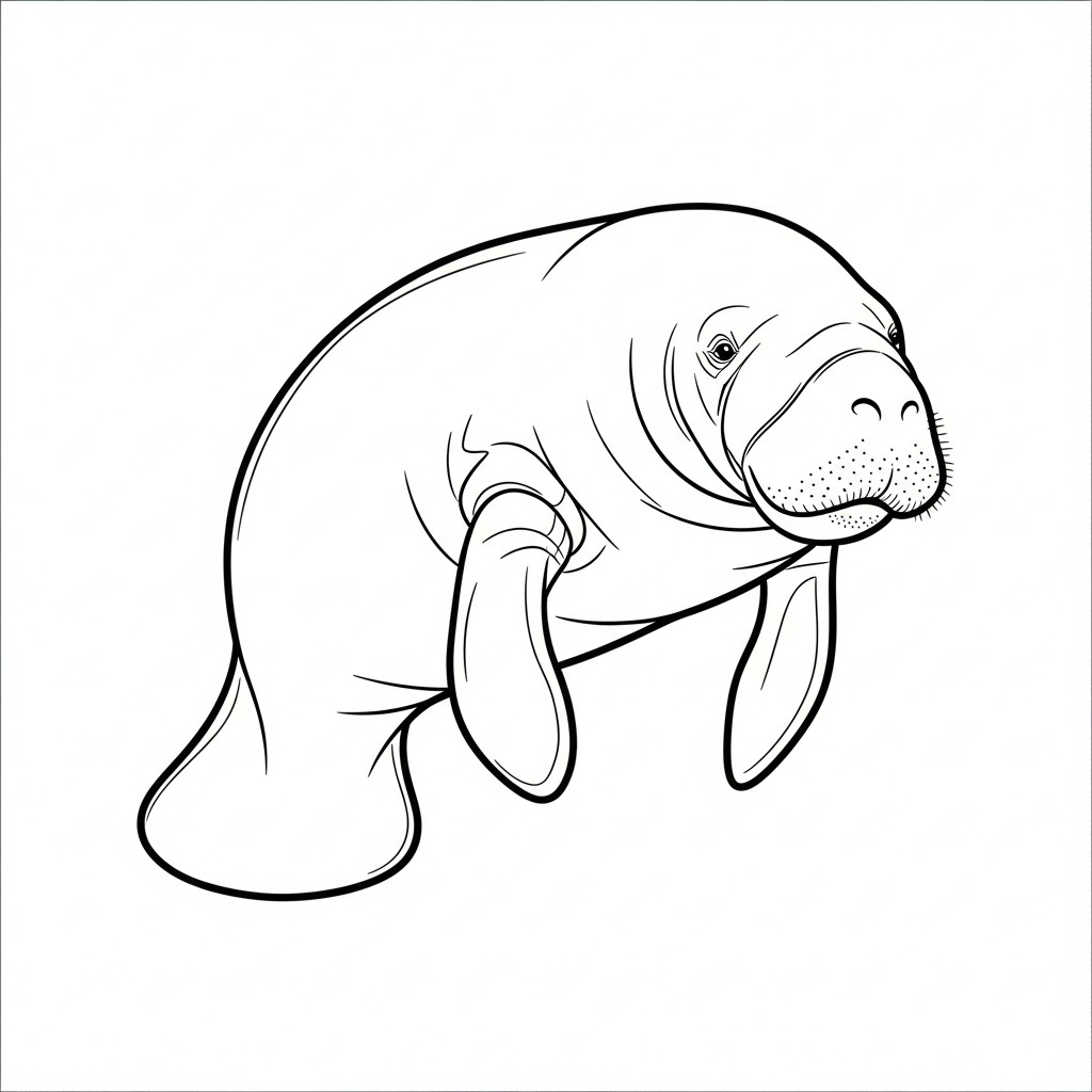 Lamantino da colorare thumbnail