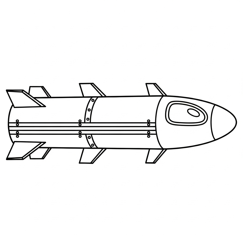 Missile da colorare thumbnail