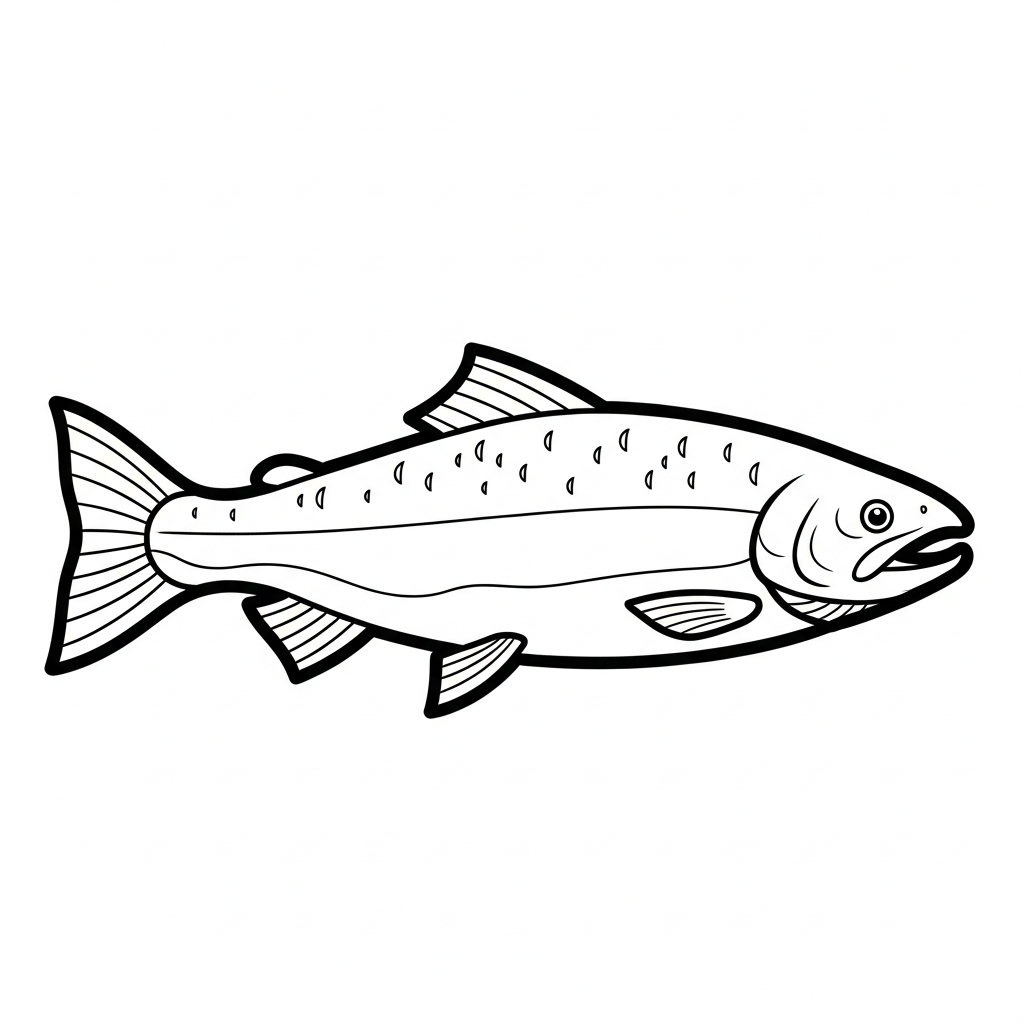 Salmone da colorare thumbnail