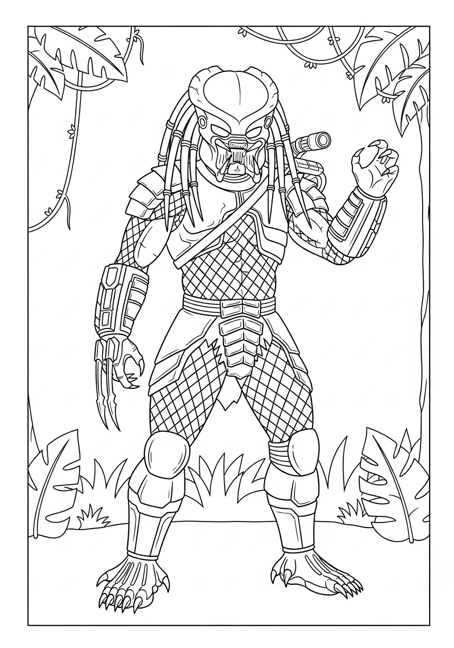 Predator 2 Predator immagini da colorare per bambini