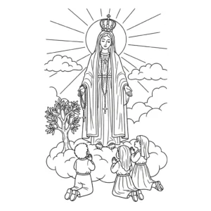 Madonna di Fátima da colorare thumbnail