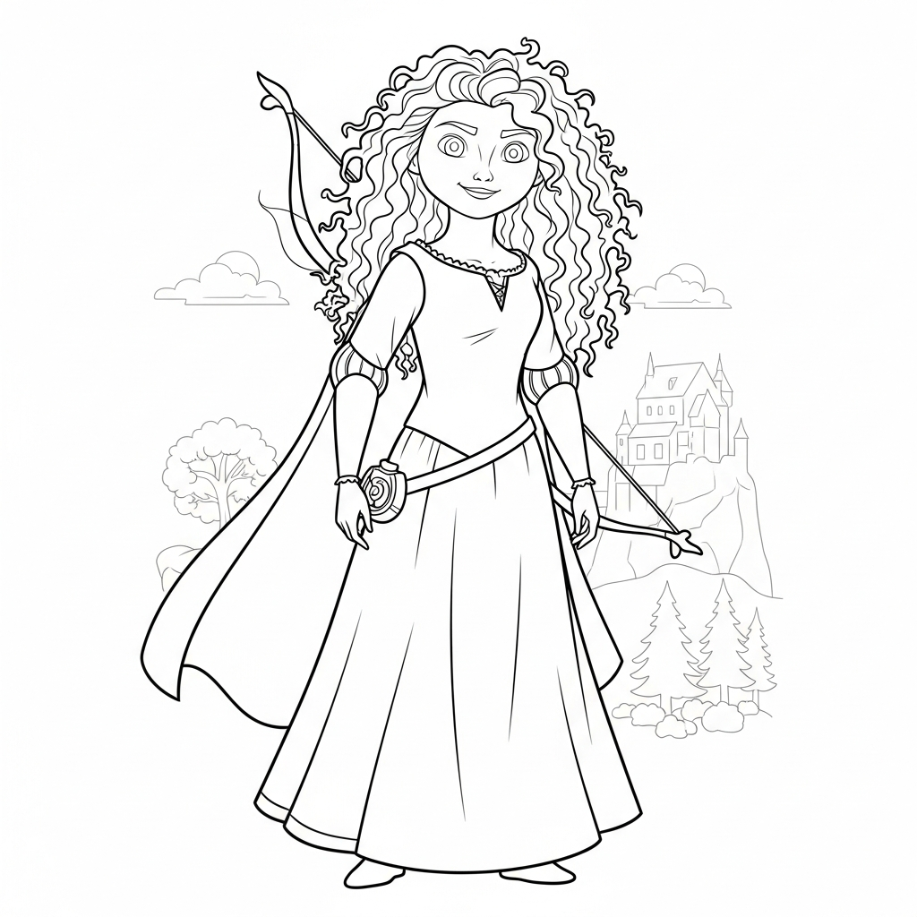 Merida da colorare thumbnail