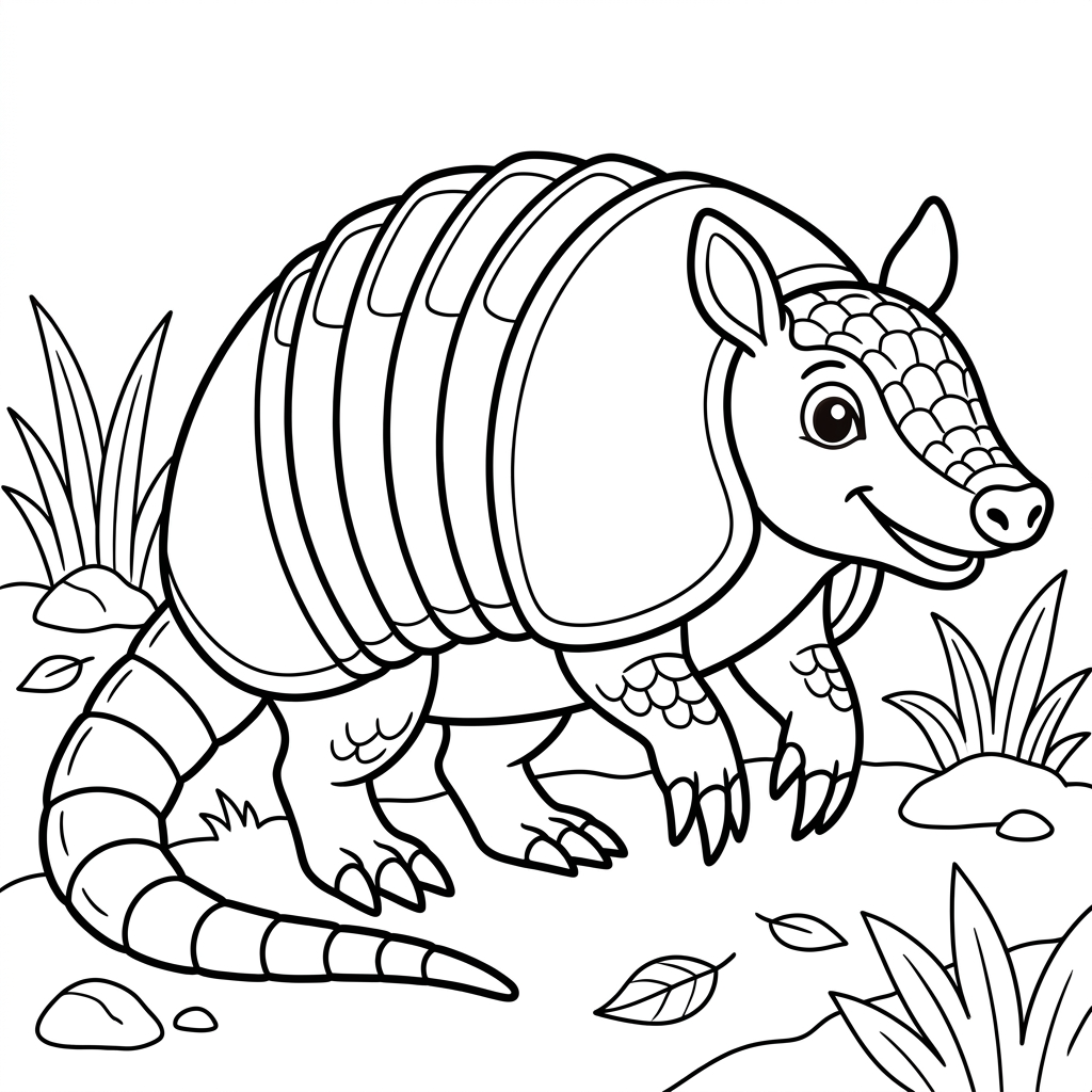 Armadillo da colorare thumbnail