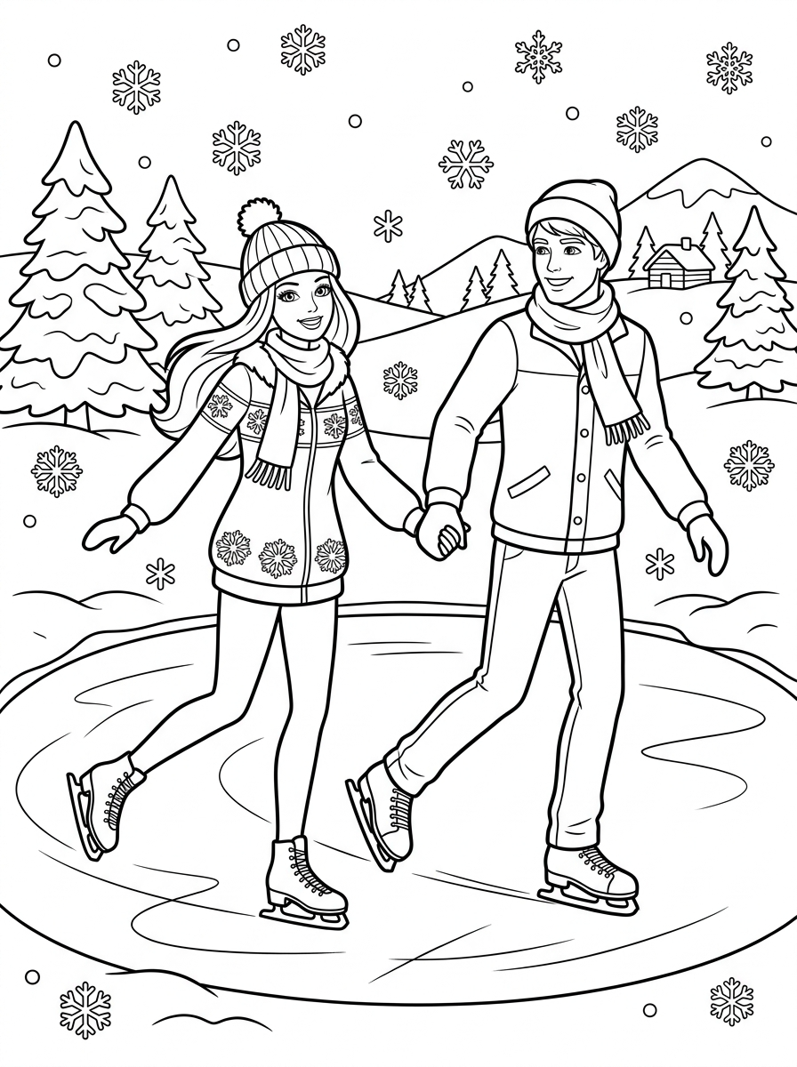 Barbie e Ken da colorare e stampare a4