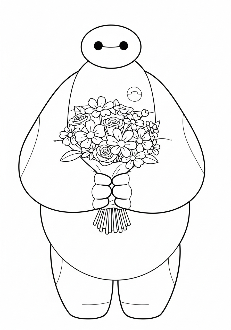immagini da colorare Baymax gratis