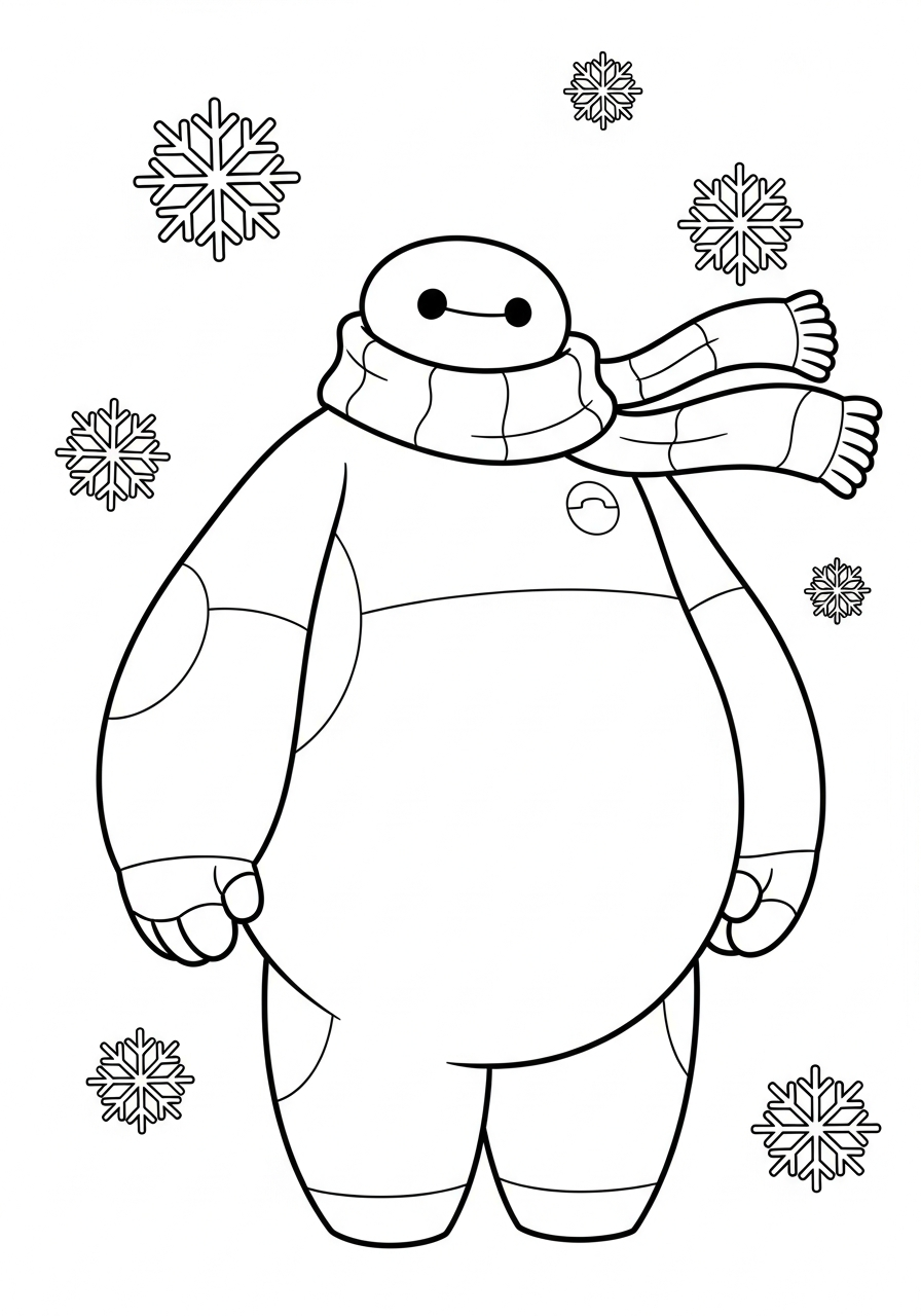disegni di Baymax da colorare