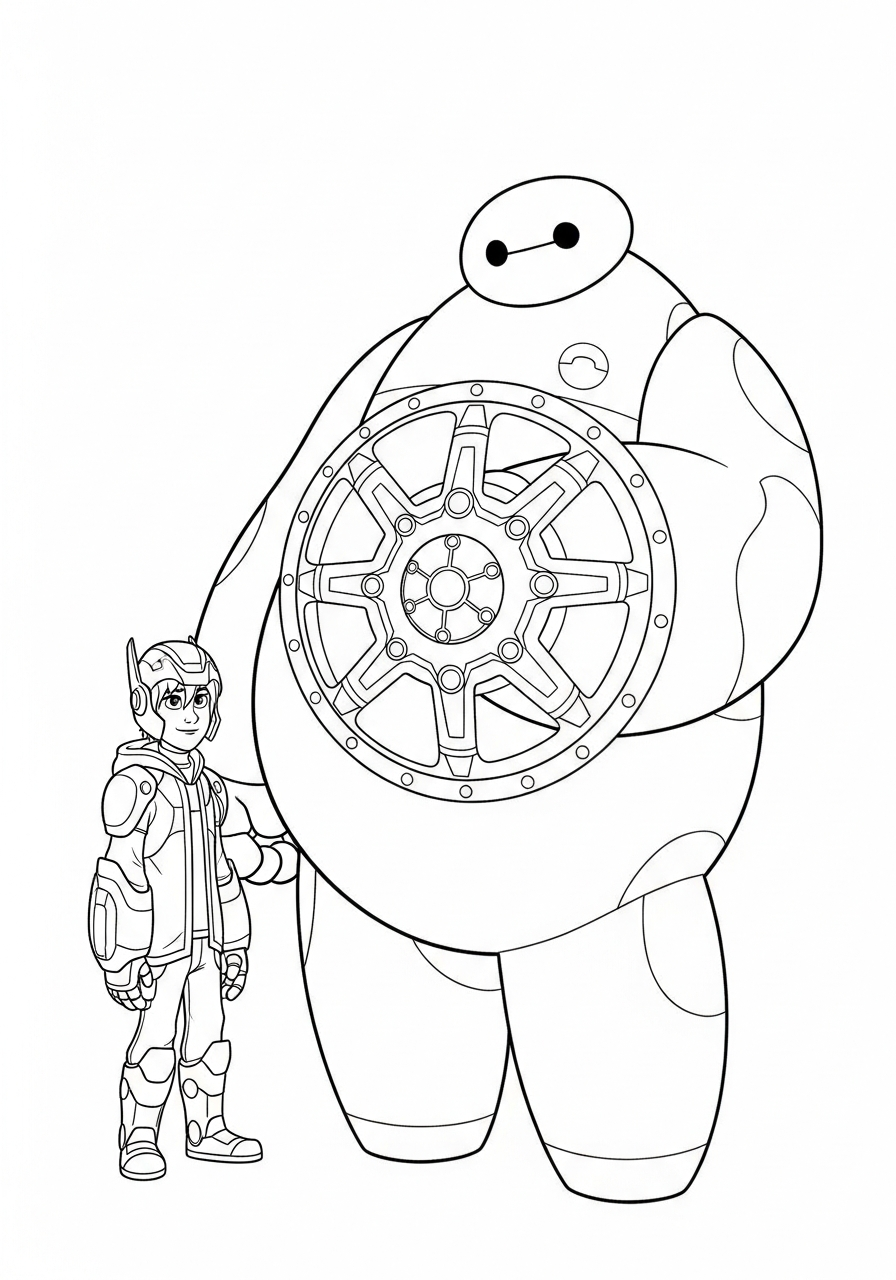 immagini di Baymax da colorare per bambini