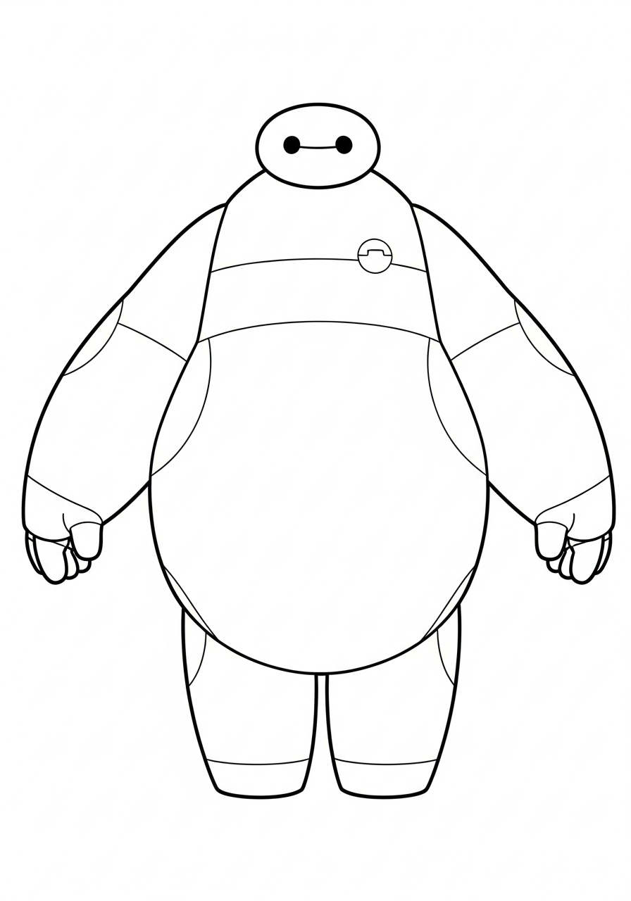 Baymax da colorare per bambini