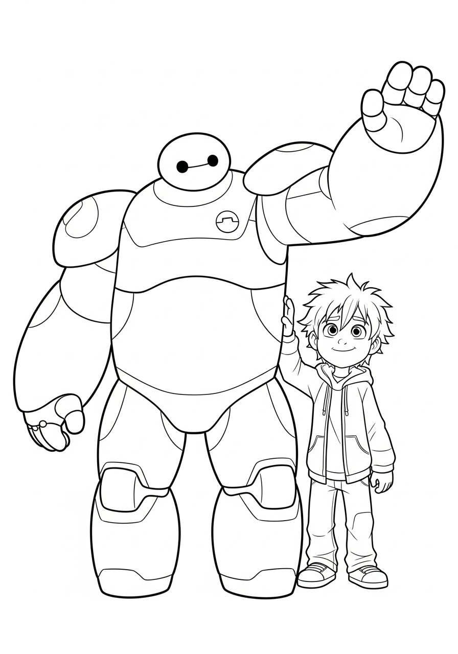 Baymax disegno da colorare