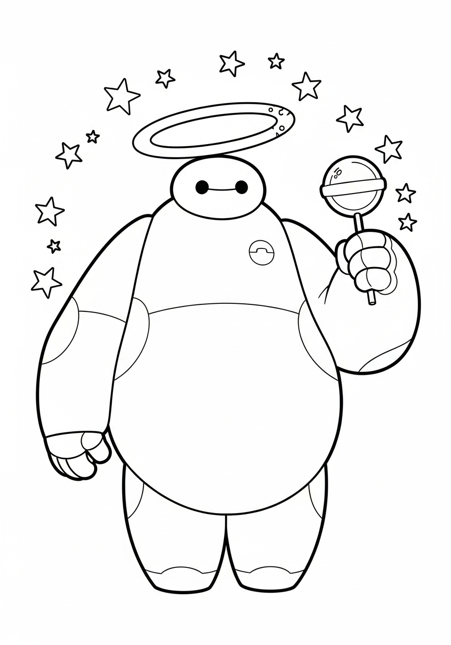 disegno Baymax da colorare e stampare