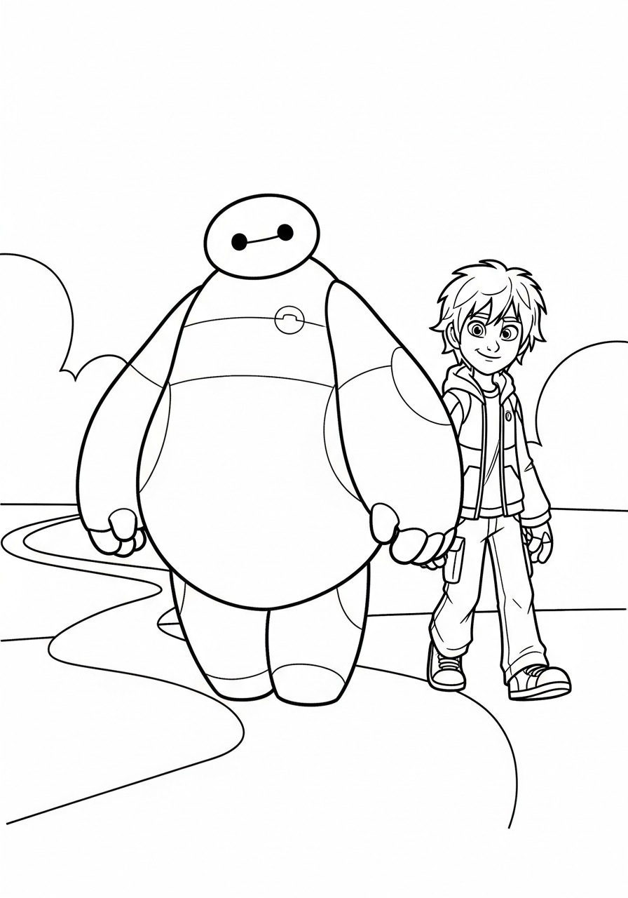 Baymax immagini da colorare per bambini
