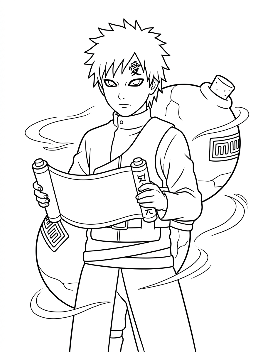 disegno Gaara da colorare e stampare