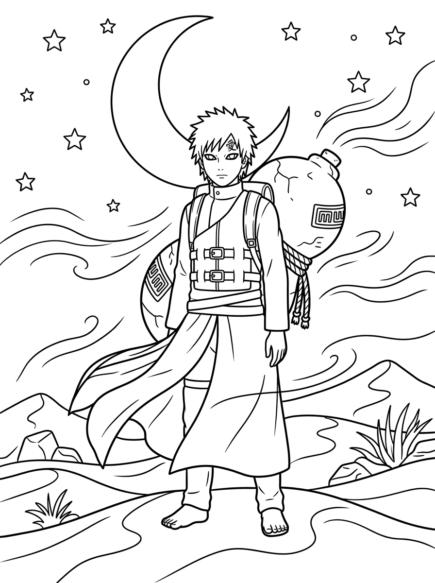 disegni Gaara da colorare gratis