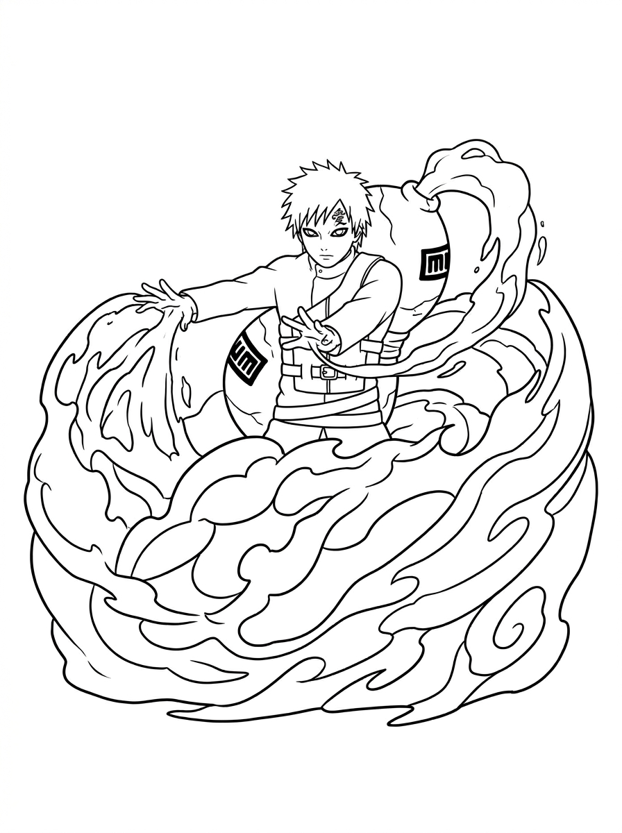 Gaara disegno da colorare