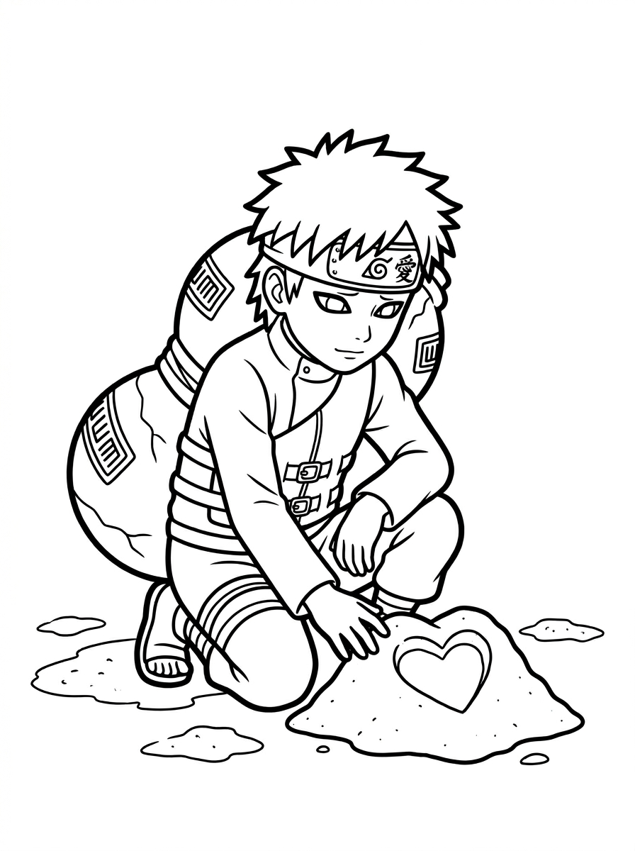 Gaara da colorare pdf