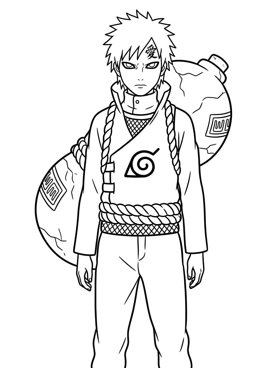 immagini di Gaara da colorare per bambini