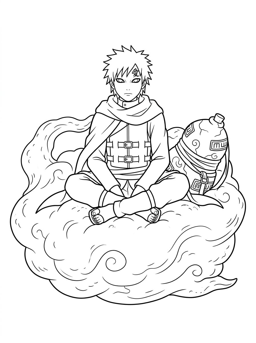 disegni Gaara da colorare pdf