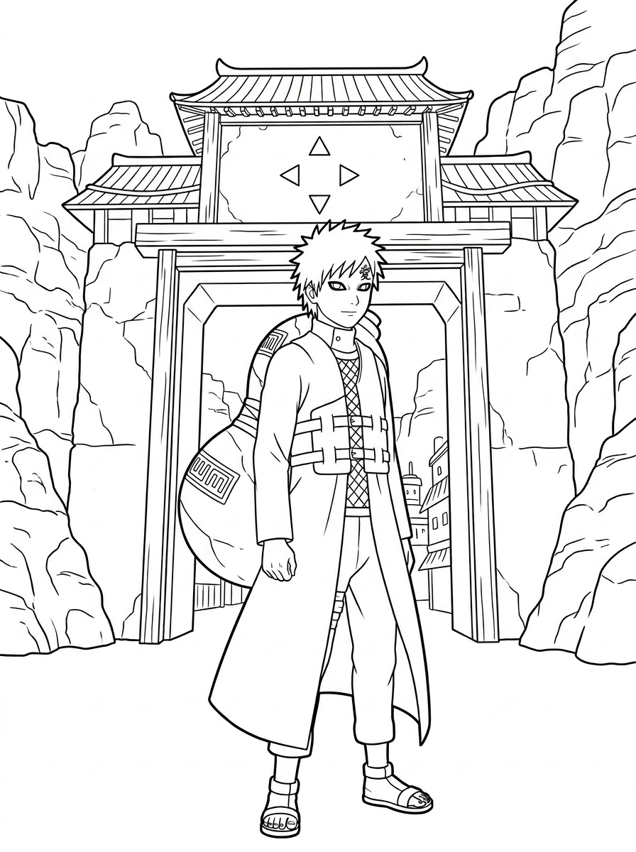 foto Gaara da colorare