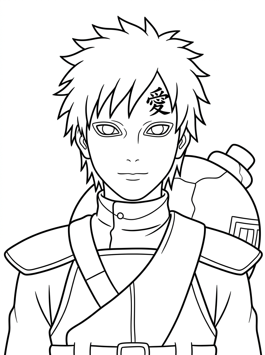 disegni da colorare Gaara