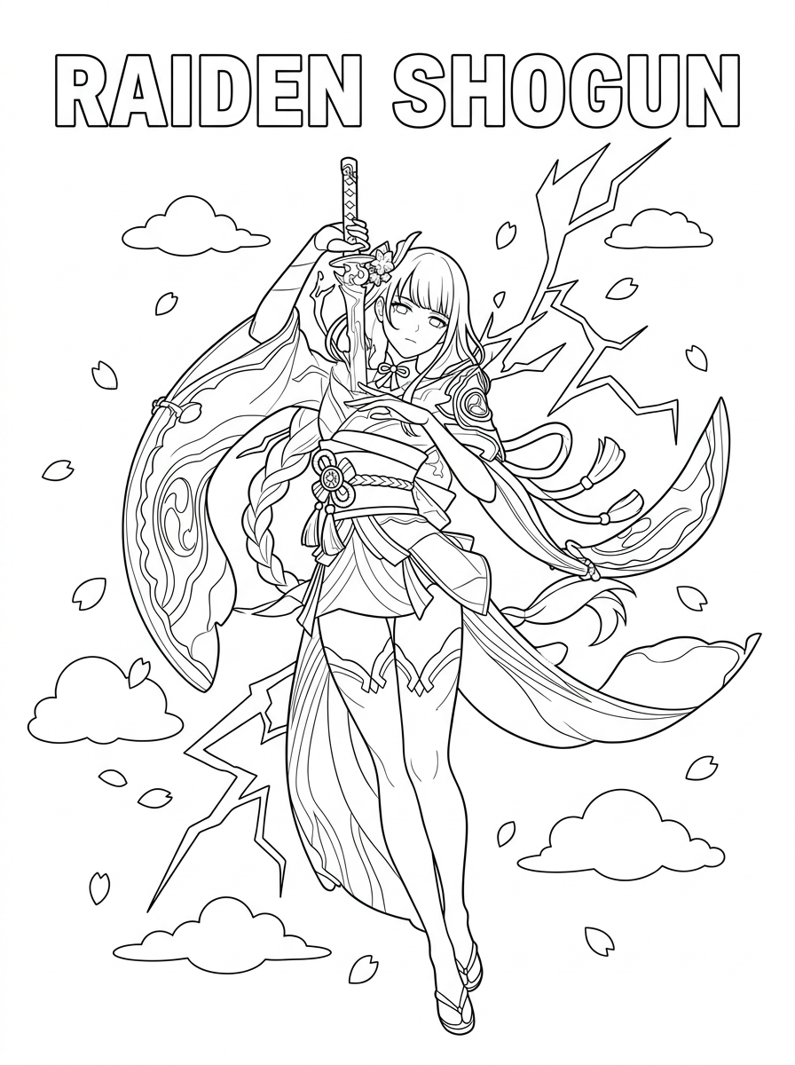 disegno Genshin Impact da colorare e stampare 1
