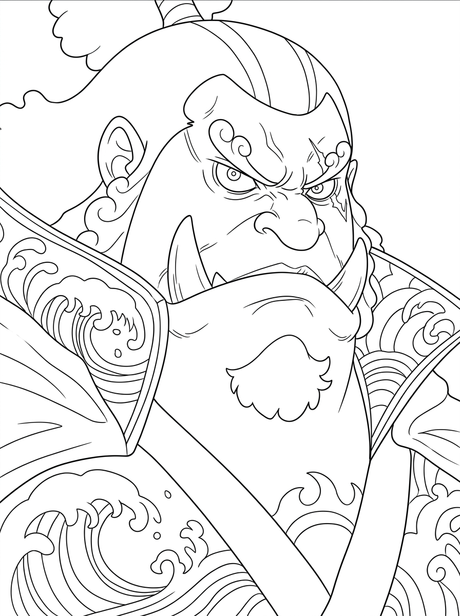 Jinbe 12 disegni Jinbe facili da colorare