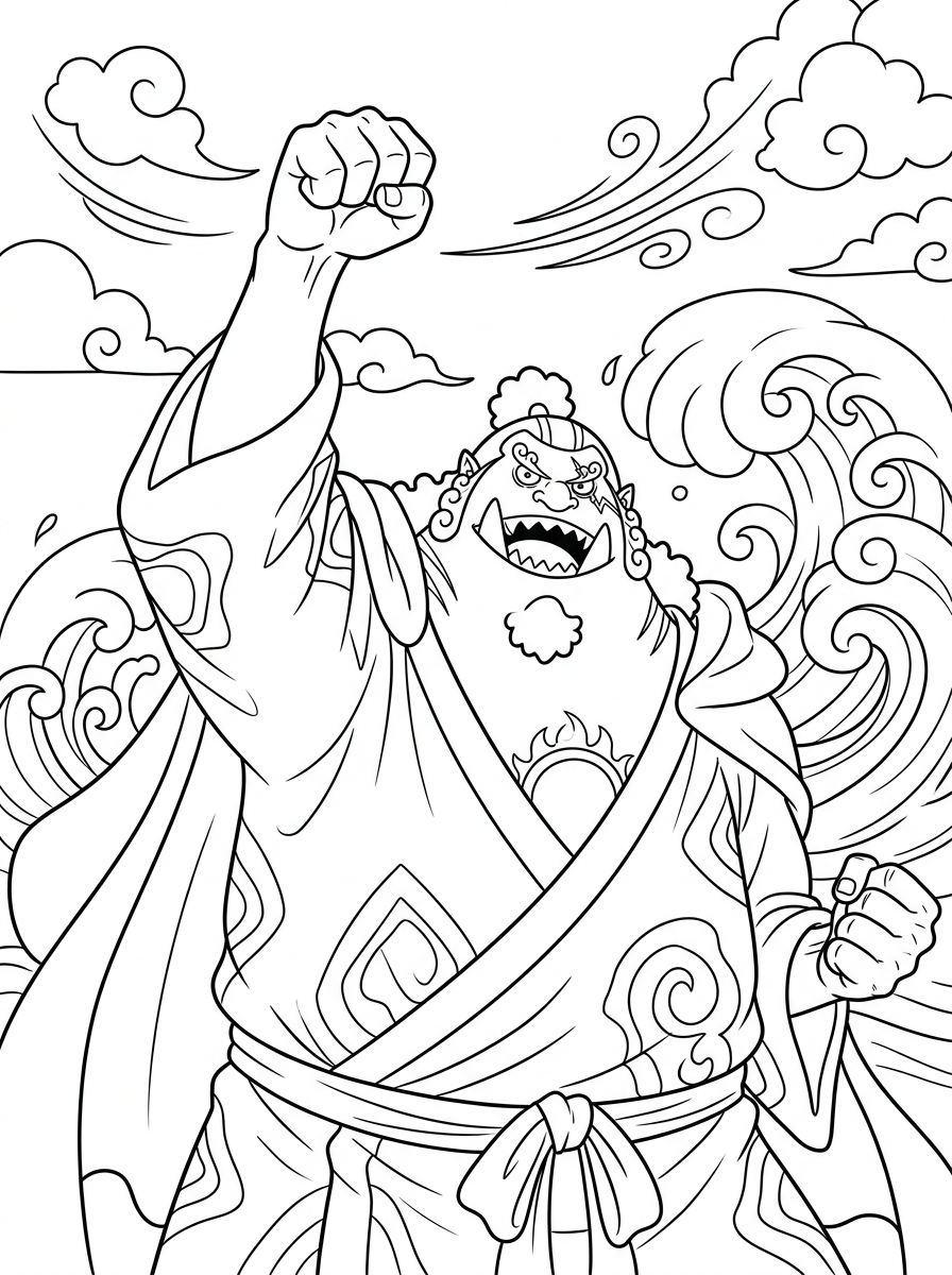 Jinbe 10 Jinbe da colorare facile 1