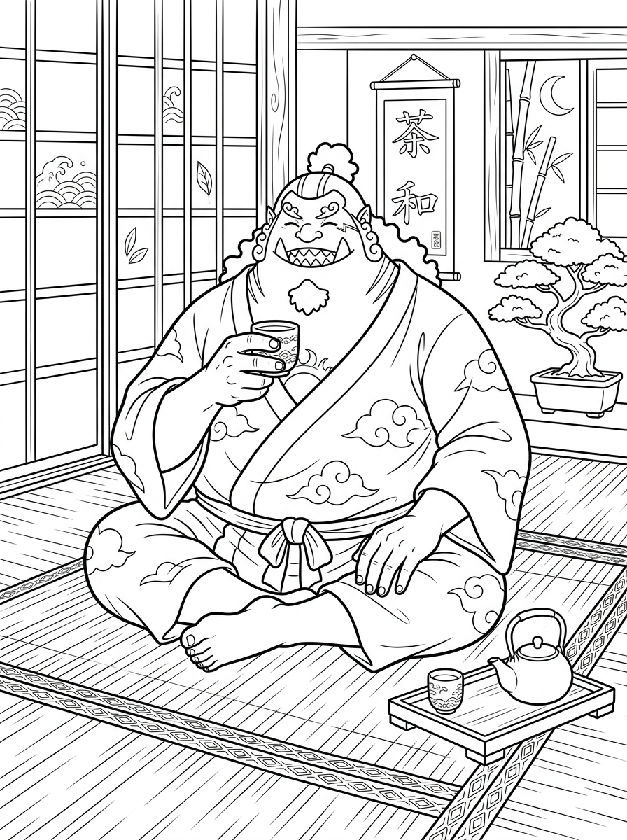 Jinbe 9 Jinbe da colorare e stampare gratis