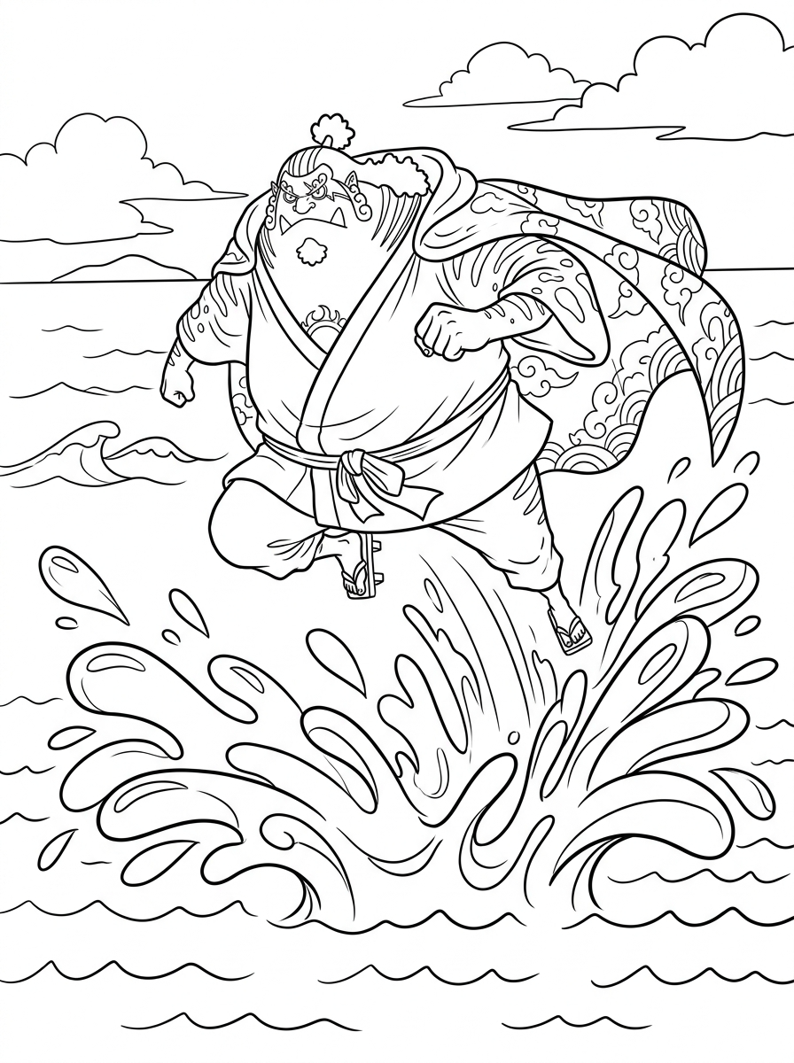 Jinbe 8 Jinbe da colorare facile