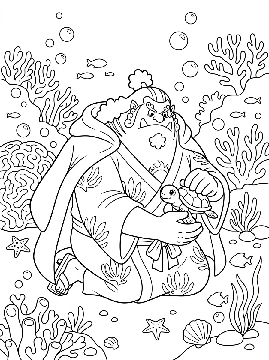 Jinbe 7 immagini di Jinbe da stampare e colorare