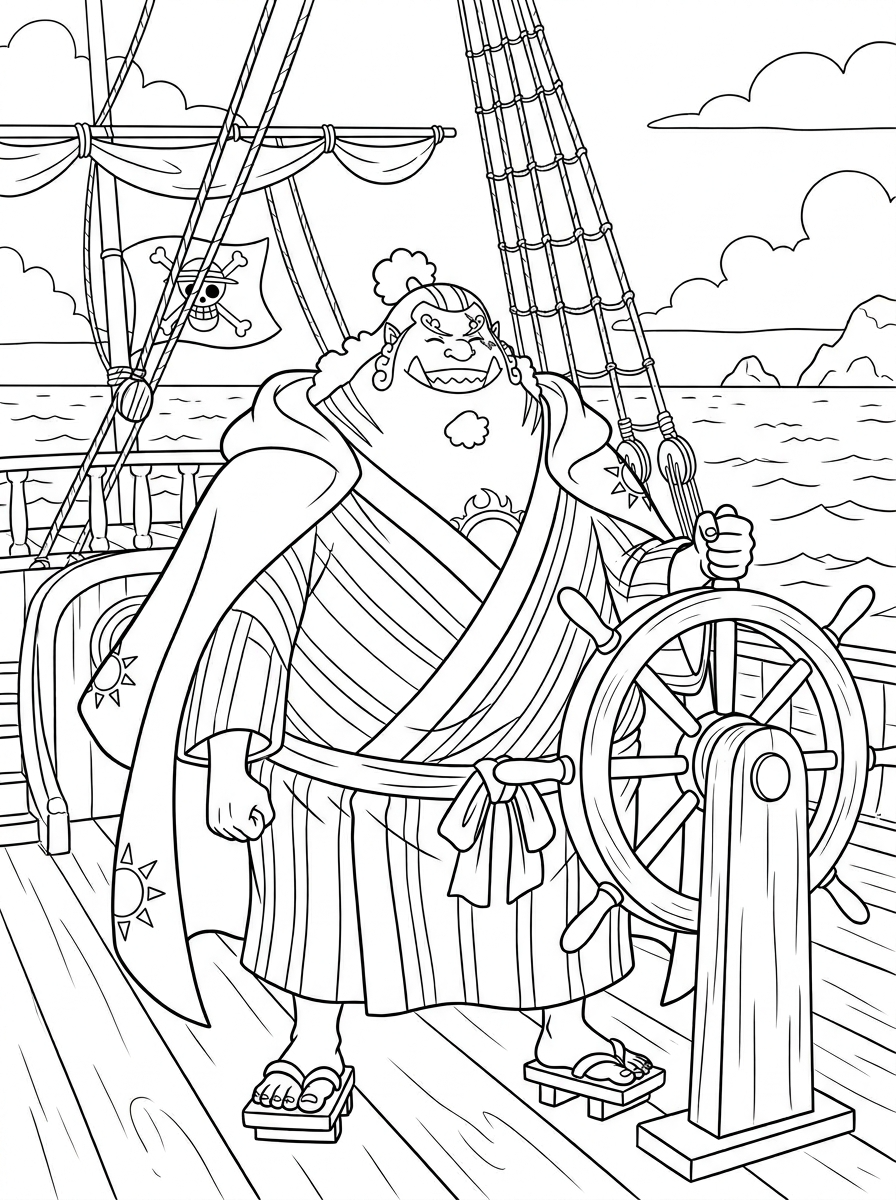 Jinbe 6 Jinbe disegno da colorare 1