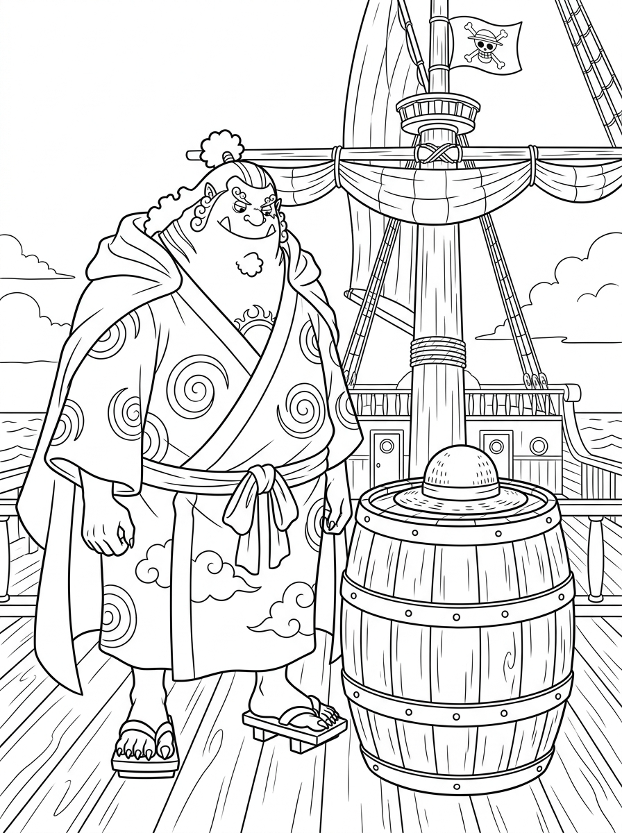 Jinbe 5 pdf stampare Jinbe da colorare
