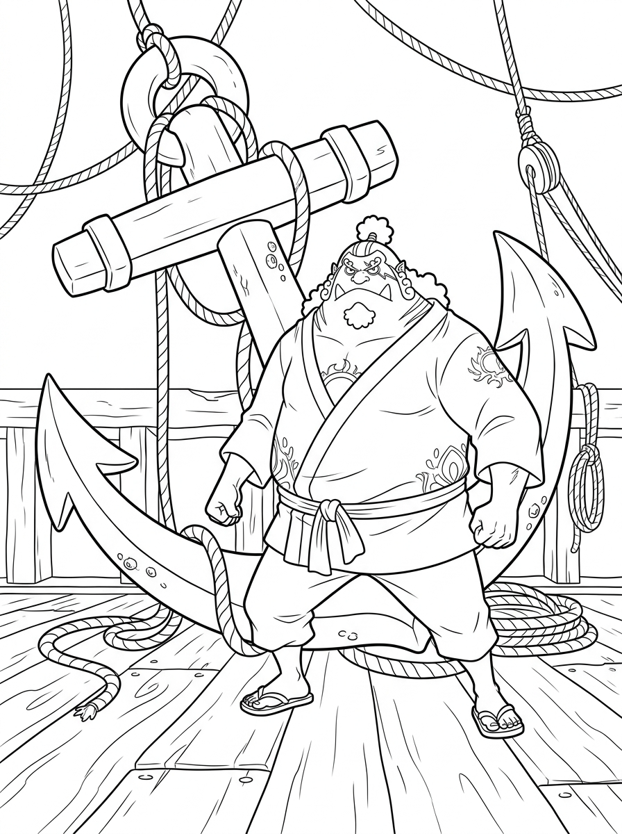 Jinbe 4 disegni da stampare e colorare Jinbe