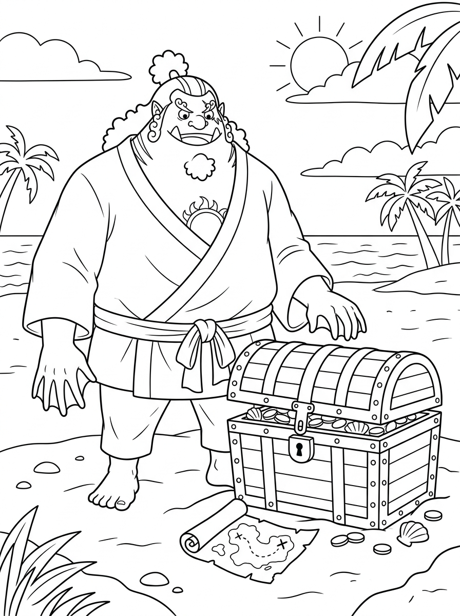 Jinbe 21 immagine da colorare Jinbe