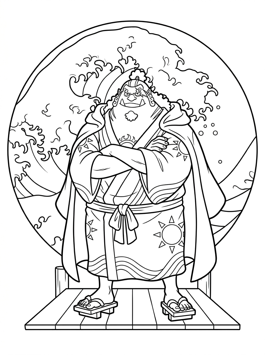 Jinbe 15 immagini da colorare Jinbe gratis
