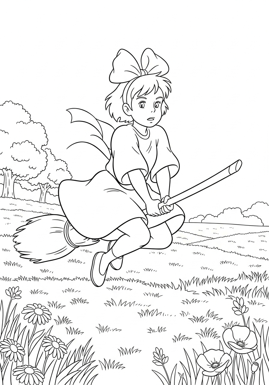 disegni da colorare Kiki – Consegne a domicilio per bambini