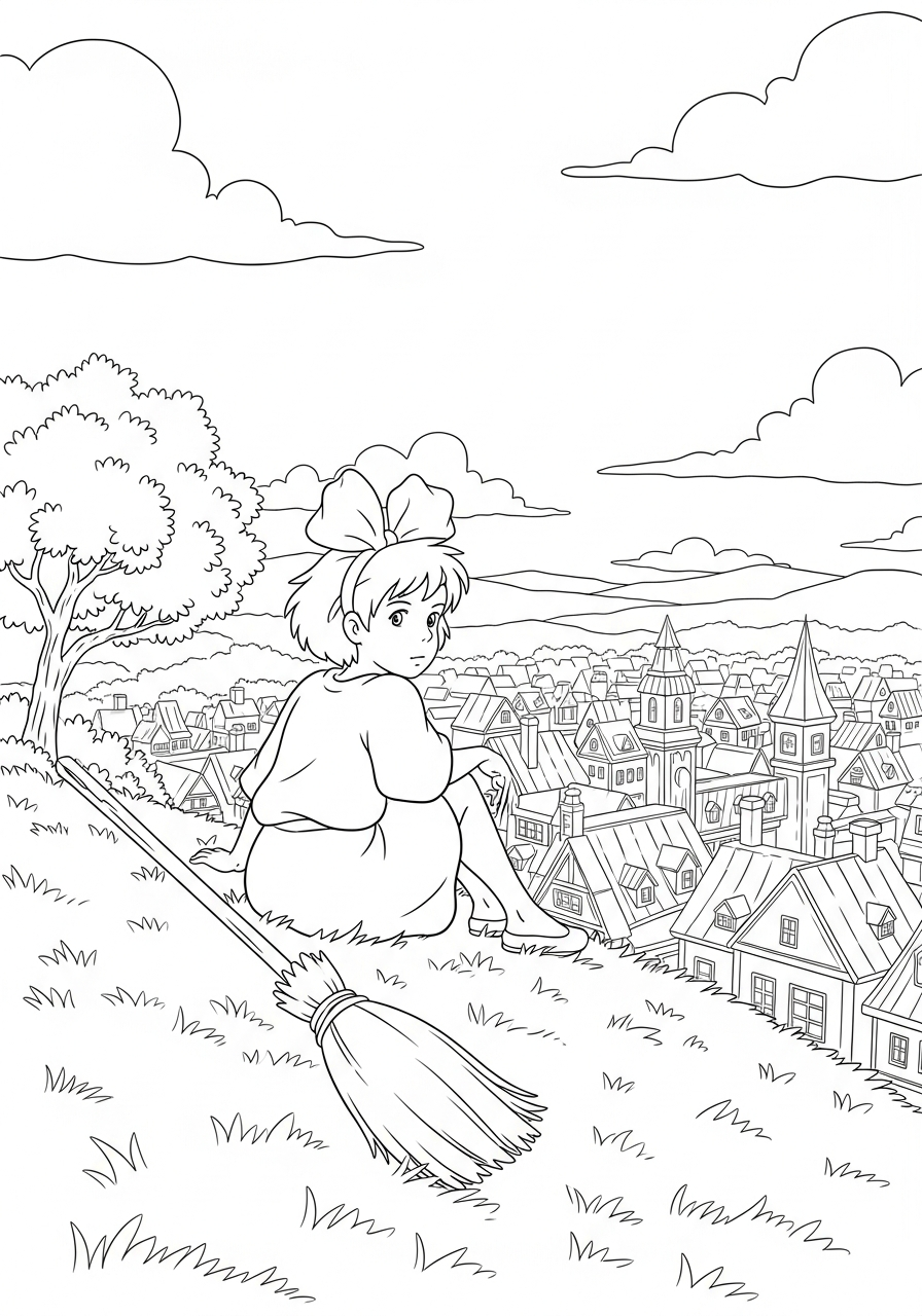 disegni Kiki – Consegne a domicilio facili da colorare