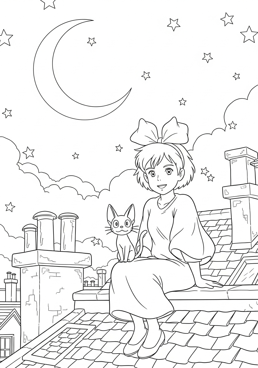 disegni Kiki – Consegne a domicilio da colorare