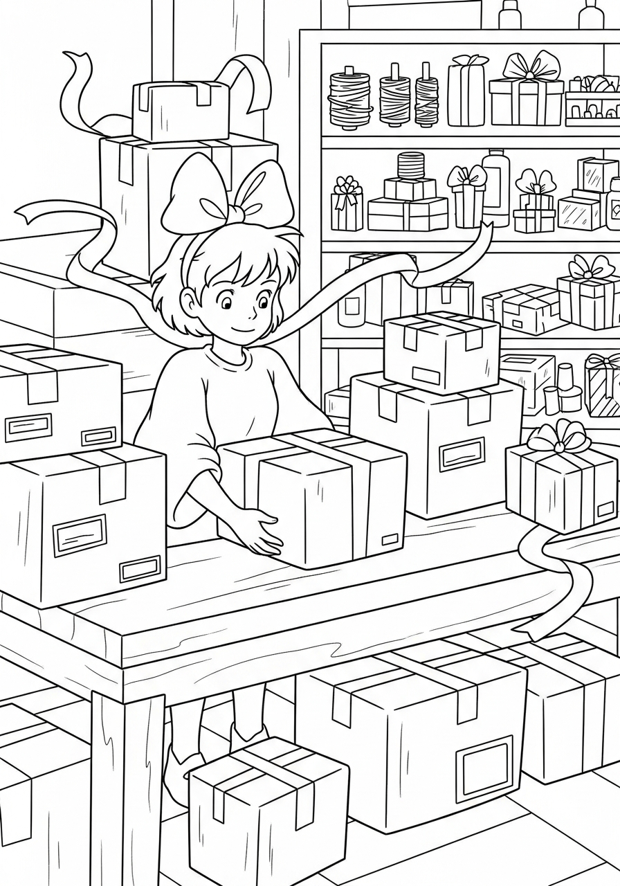 Kiki – Consegne a domicilio da colorare per bambini